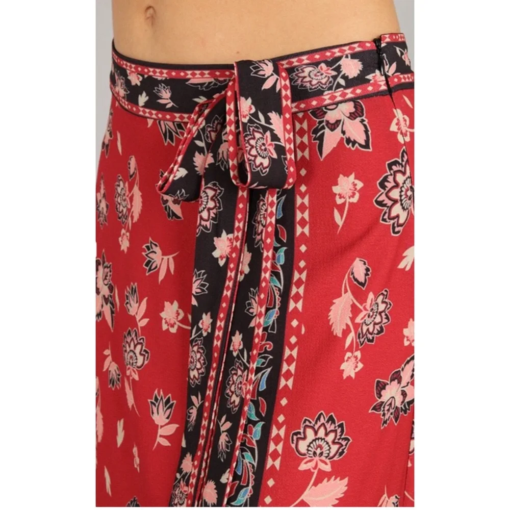 Jealous Tomato Bohemian Maxi Skirt Tie Waist Slit - Picture 2 of 9